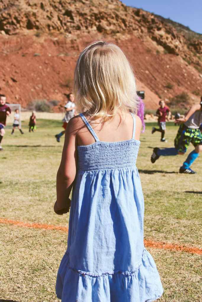 girls denim dress 