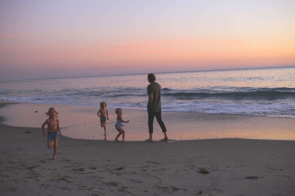 sunset on the beach