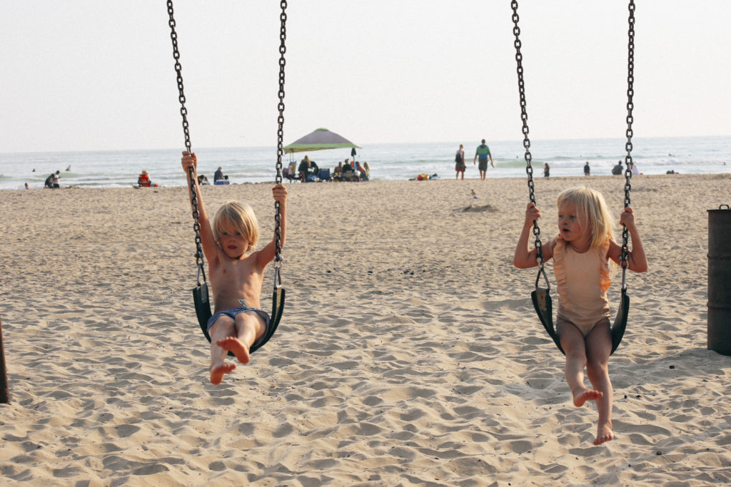 swings on the beach